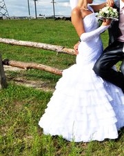 шикарное свадебное платье!